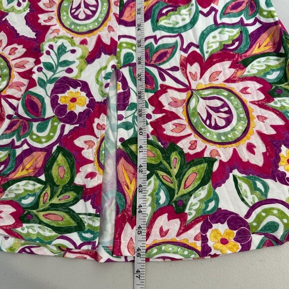 Soft Surroundings Floral Maxi Dress Petite Size M Surplice Boho Resort - Picture 9 of 10